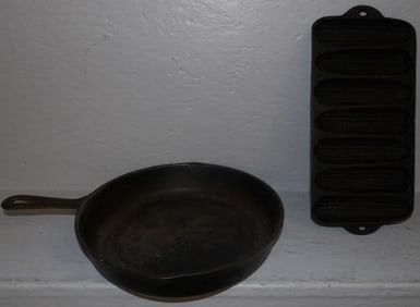 Two Cast Iron Skillets