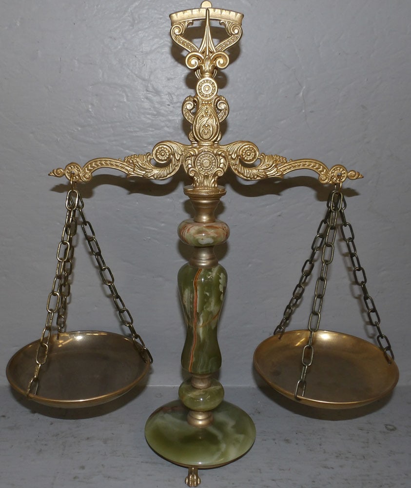 Gilded Metal & Marble Scale (1 of 7)