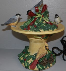 Painted Resin Bird Water Fountain by Lenox