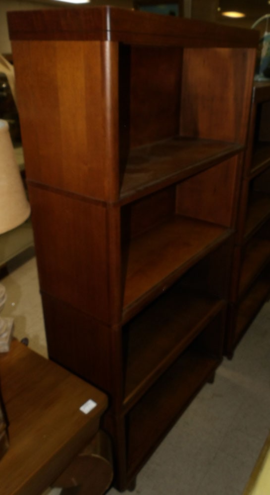 Antique Walnut Four Section Open Bookshelf (1 of 2)