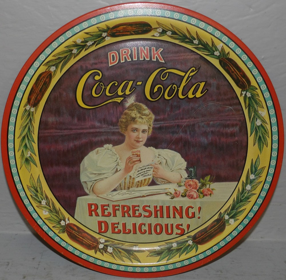 Painted Metal Coca-Cola Tray (1 of 2)