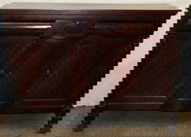 19th Century Classical Mahogany Sideboard with Claw Feet