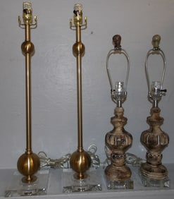 Two Pair of Modern Lamps