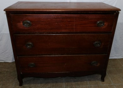 Mahogany Three Drawer Chest