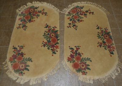 Two 2' 7" x 5' Handmade Oriental Rugs