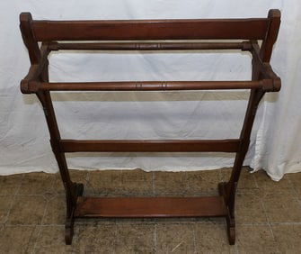 Antique Walnut Victorian Towel Rack