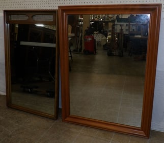 Walnut Framed Mirror & Maple Framed Mirror