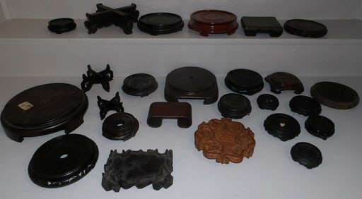 Lot of Oriental Teak Wood Stands