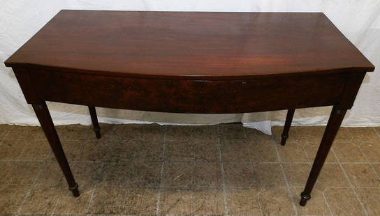 19th Century Mahogany Sheraton Console: 19th Century Mahogany Sheraton Console. 28 3/4" H 43 1/2" W 20" D ALL DESCRIPTIONS AND ANY CONDITION STATEMENT GIVEN BY LANGSTON AUCTION GALLERY ARE STRICTLY OPINIONS AND LANGSTON'S SHALL HAVE NO RESP