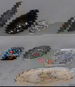 Lot of Oriental Porcelain Vases, Bowls, Warrior Statues, & Items