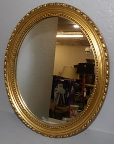 Oval Gilded Frame Mirror