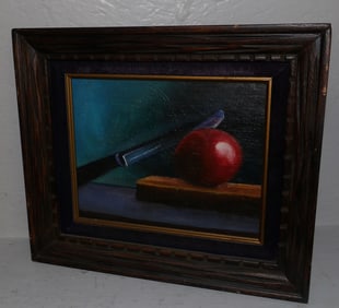 Framed Oil on Board Still Life