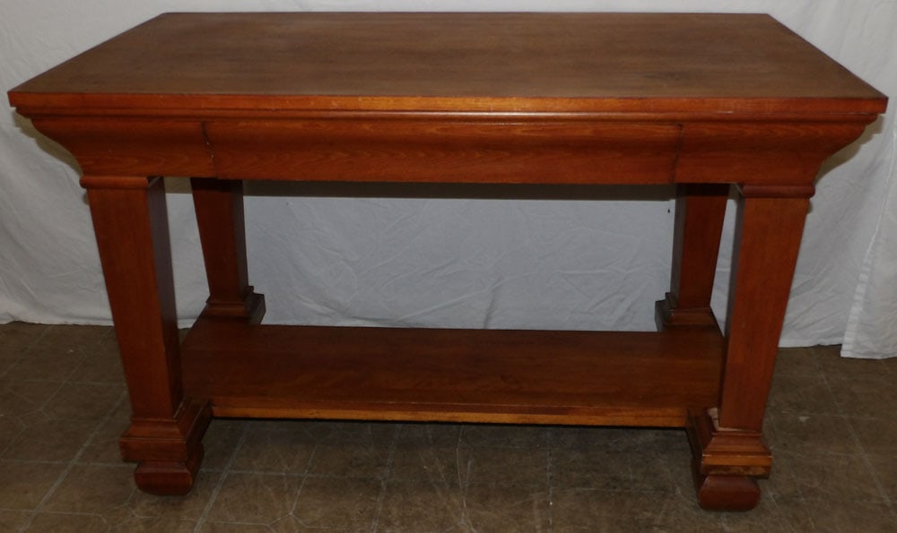Antique Mahogany One Drawer Library Table (1 of 4)