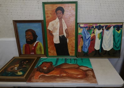 Lot of Framed Oil on Canvas & Framed Oil on Board Paintings