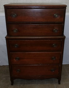 Mahogany Five Drawer Chest