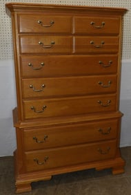 Oak Seven Drawer Chest on Chest by Sumter Cabinet Company