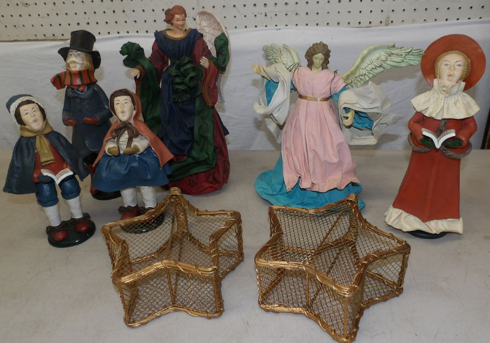 Lot of Christmas Ornaments: Lot of Christmas Ornaments . Up to 13" H 4" Dia. ALL DESCRIPTIONS AND ANY CONDITION STATEMENT GIVEN BY LANGSTON AUCTION GALLERY ARE STRICTLY OPINIONS AND LANGSTON'S SHALL HAVE NO RESPONSIBILITY FOR ER