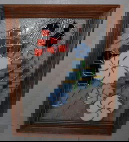 Framed Stained Glass Panel