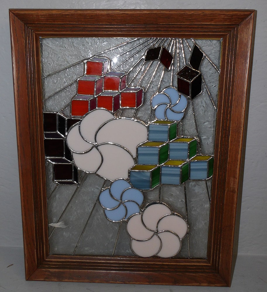 Framed Stained Glass Panel (1 of 3)