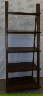 Modern Cherry Shelf: Modern Cherry Shelf . 72 1/2" H 29 1/4" W 20 1/4" D ALL DESCRIPTIONS AND ANY CONDITION STATEMENT GIVEN BY LANGSTON AUCTION GALLERY ARE STRICTLY OPINIONS AND LANGSTON'S SHALL HAVE NO RESPONSIBILITY FOR
