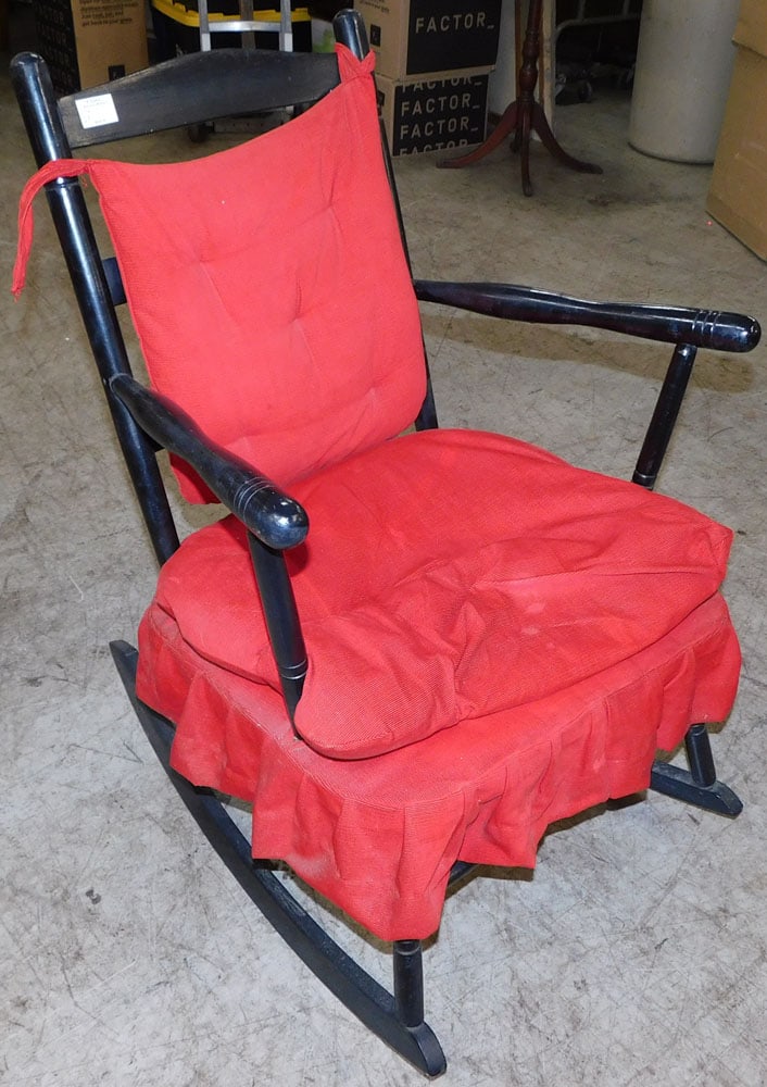 Painted Wood Rocking Chair (1 of 2)