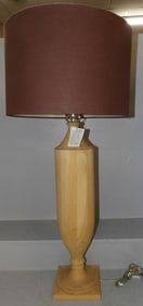 Bleached Mahogany Urn Form Decorative Lamp