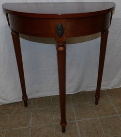 Mahogany Demi Lune Console by Bombay