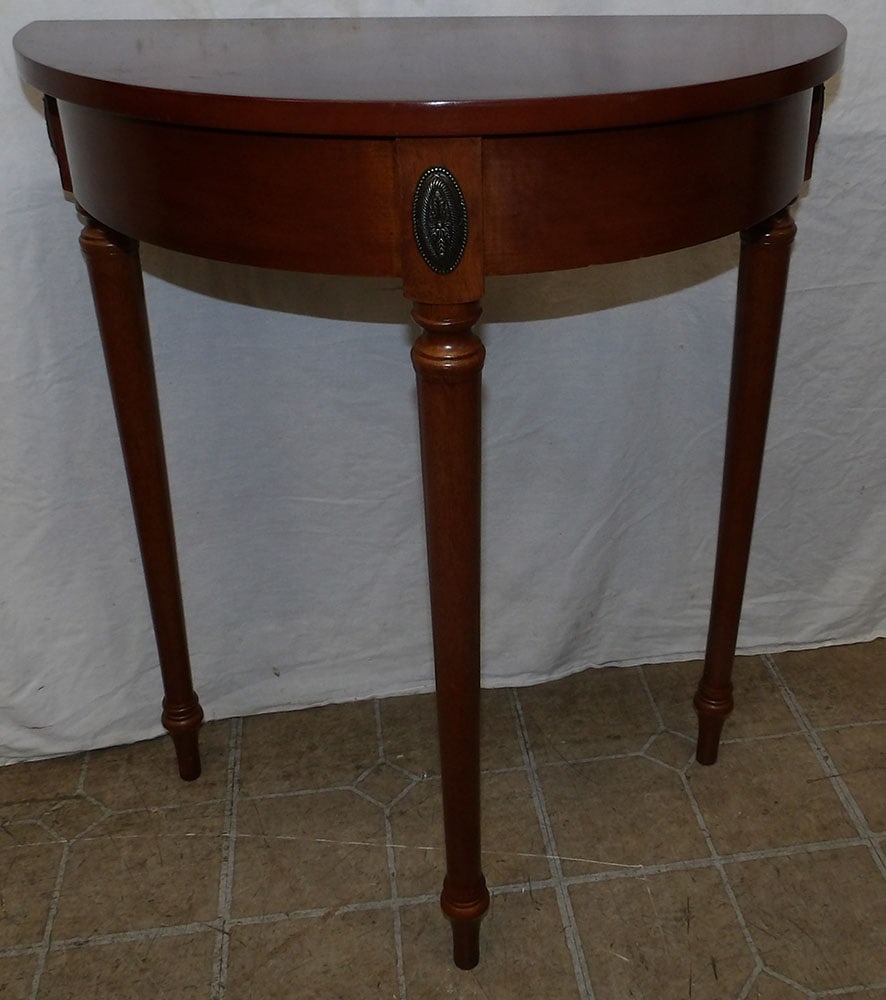 Mahogany Demi Lune Console by Bombay (1 of 4)