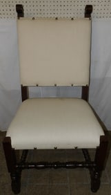 Mahogany & Upholstered Italian Side Chair