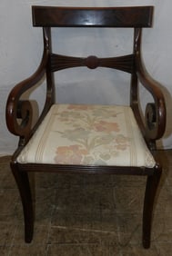 Mahogany Regency Style Arm Chair