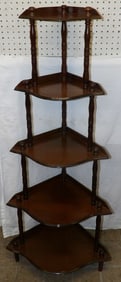 Mahogany Corner Whatnot Shelf