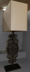 Painted Cast Iron Lamp