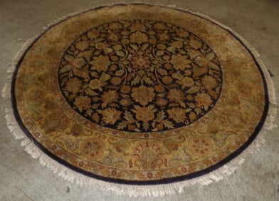 8' 1" Round Handmade Rug