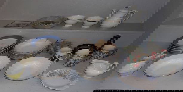 Lot of Porcelain & Pottery Items: Lot of Porcelain & Pottery Items . Up to 9 3/4" Dia. ALL DESCRIPTIONS AND ANY CONDITION STATEMENT GIVEN BY LANGSTON AUCTION GALLERY ARE STRICTLY OPINIONS AND LANGSTON'S SHALL HAVE NO RESPONSIBILITY FO