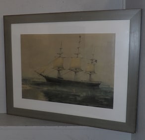 Framed Clipper Ship Print