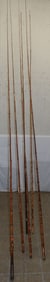 Six Bamboo Fishing Rods