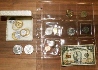 Lot of Foreign Money & Coins
