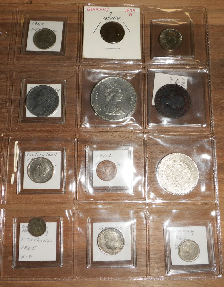 Lot of Antique German, Swiss, & Other Vintage Foreign Coins: Lot of Antique German, Swiss, & Other Vintage Foreign Coins. ALL DESCRIPTIONS AND ANY CONDITION STATEMENT GIVEN BY LANGSTON AUCTION GALLERY ARE STRICTLY OPINIONS AND LANGSTON'S SHALL HAVE NO RESPONSIB