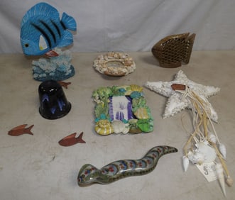 Lot of Shell & Fish Decorative Items