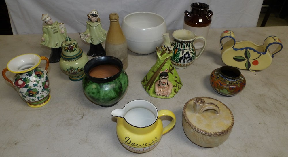 Lot of Painted Porcelain & Pottery Items (1 of 4)