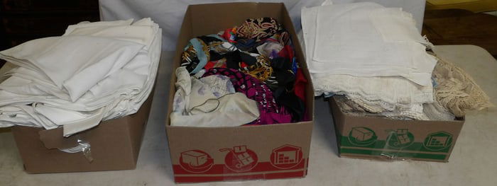 Lot of Linens & Ladies Scarfs