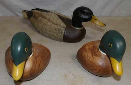 Lot of Duck Bookends & Duck Decoy