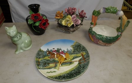 Lot of Painted Porcelain Items
