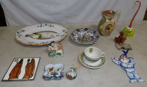 Lot of Painted Porcelain & Pottery Items