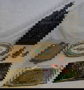 Lot of Painted Wood Items: Lot of Painted Wood Items . Up to 18" H 10" W 1 1/2" D ALL DESCRIPTIONS AND ANY CONDITION STATEMENT GIVEN BY LANGSTON AUCTION GALLERY ARE STRICTLY OPINIONS AND LANGSTON'S SHALL HAVE NO RESPONSIBILITY