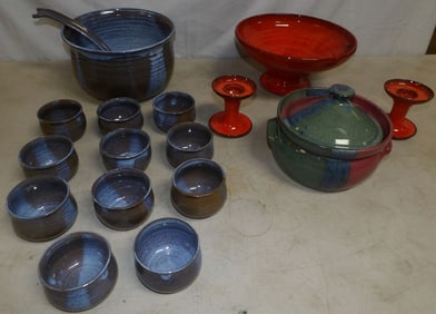 Lot of Painted Pottery
