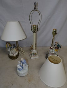 Lot of Porcelain Figural Lamps