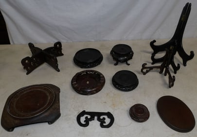 Lot of Oriental Teakwood Stands