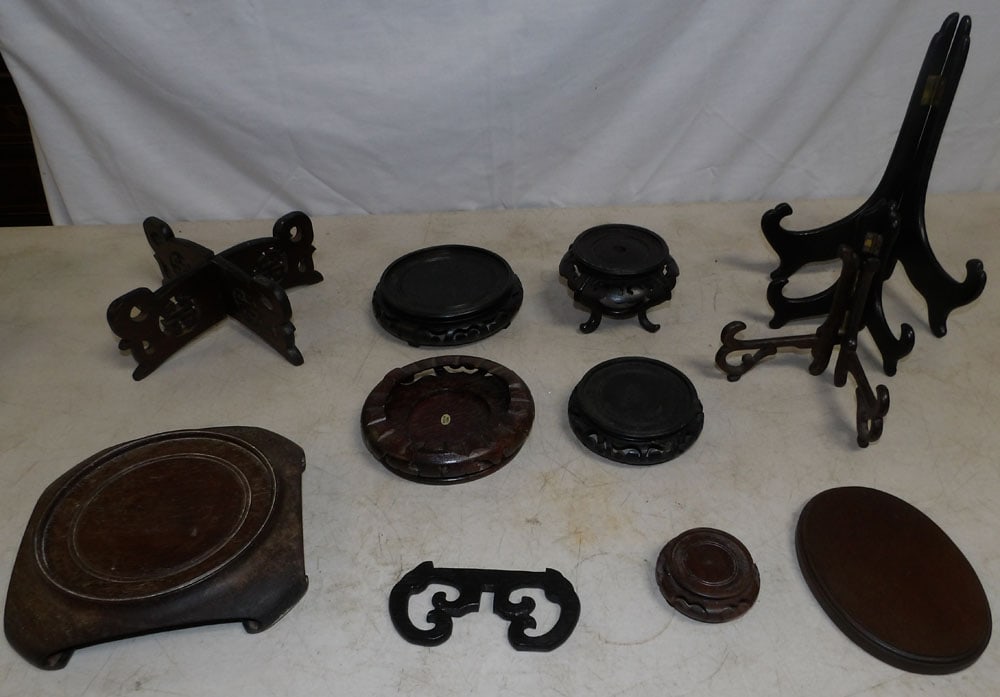 Lot of Oriental Teakwood Stands (1 of 3)