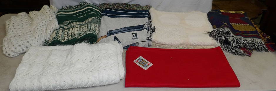 Lot of Coverlets: Lot of Coverlets. Up to 50" x 68" ALL DESCRIPTIONS AND ANY CONDITION STATEMENT GIVEN BY LANGSTON AUCTION GALLERY ARE STRICTLY OPINIONS AND LANGSTON'S SHALL HAVE NO RESPONSIBILITY FOR ERRORS OR OMISSIO